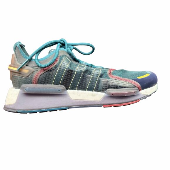 Adidas NMD_R1 V3 Women’s 8.5 Teal Multicolor Boost Running Sneakers - Picture 9 of 13